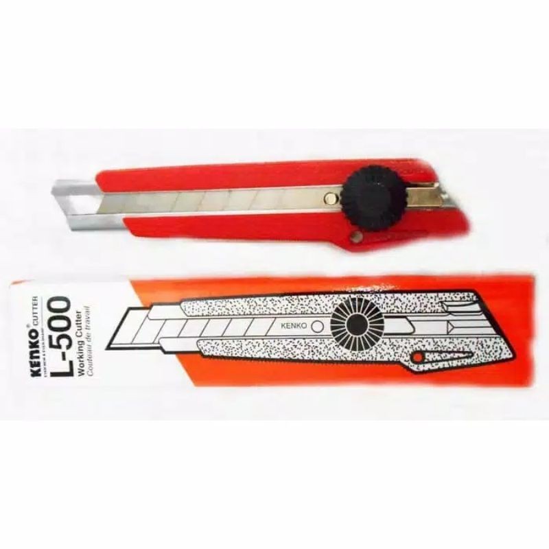 

Cutter Kenko L-500 + Refill L-150 | Pisau Tajam Ukuran Besar Asli