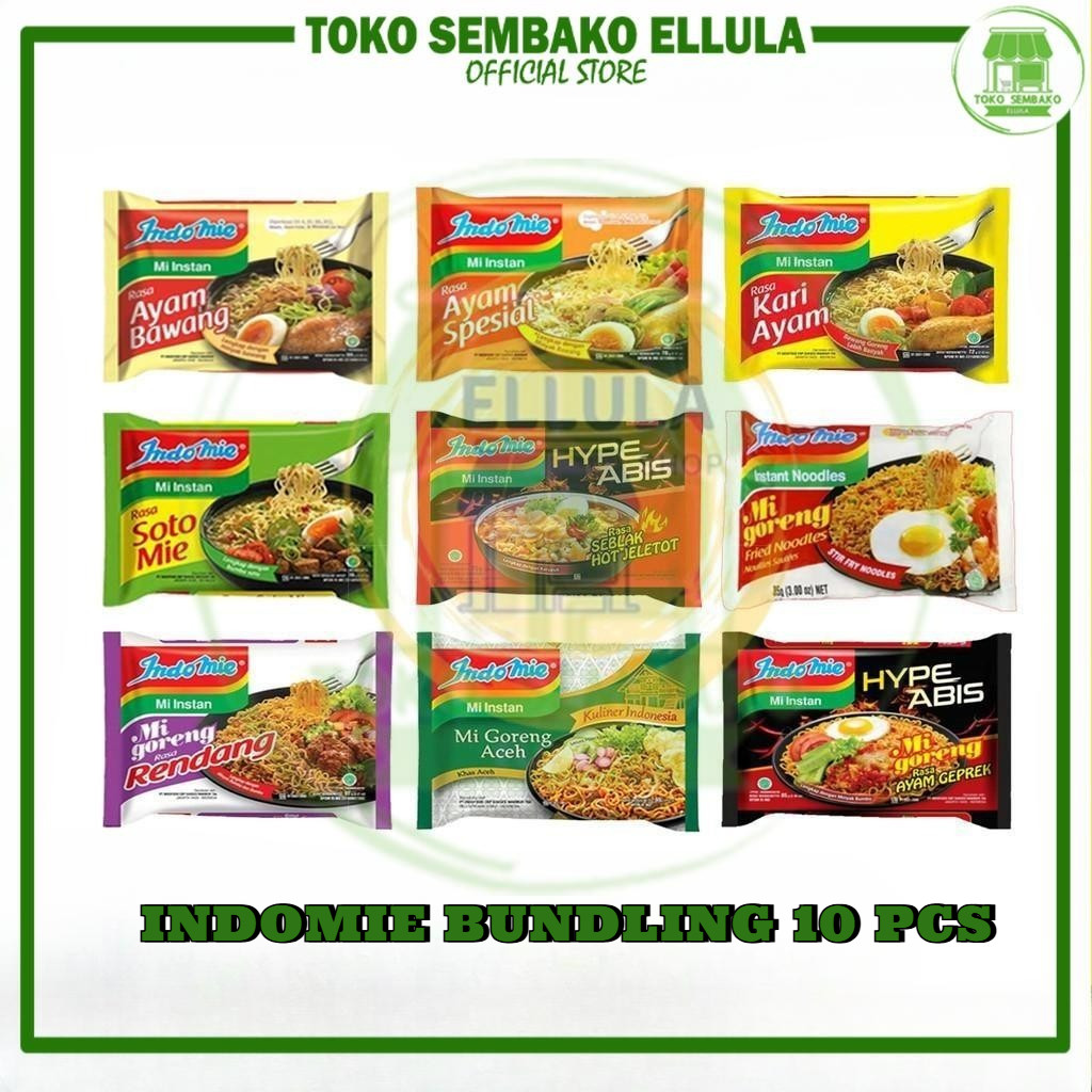 

Toko Sembako ELLULA - INDOMIE ALL VARIANT TERLENGKAP BUNDLING ISI 10 PCS