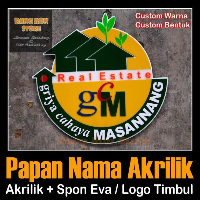 

Logo Perusahaan - Papan Nama Toko Kantor Custom - Logo Akrilik & Spon - Stiker Printing, 30