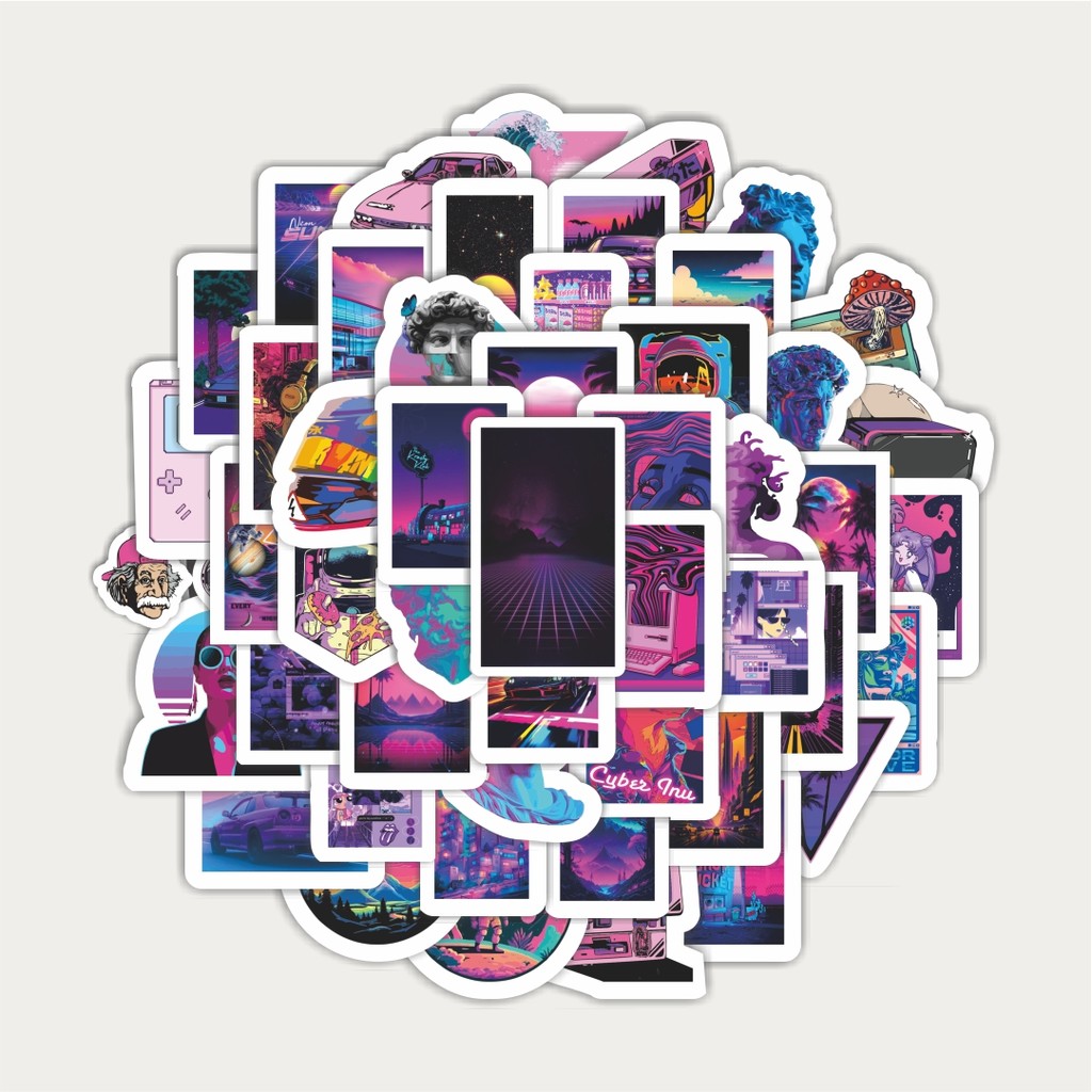 

Sticker Pack Stiker Vaporwave | Sticker TUMBLR | Stiker LAPTOP KOPER HELM
