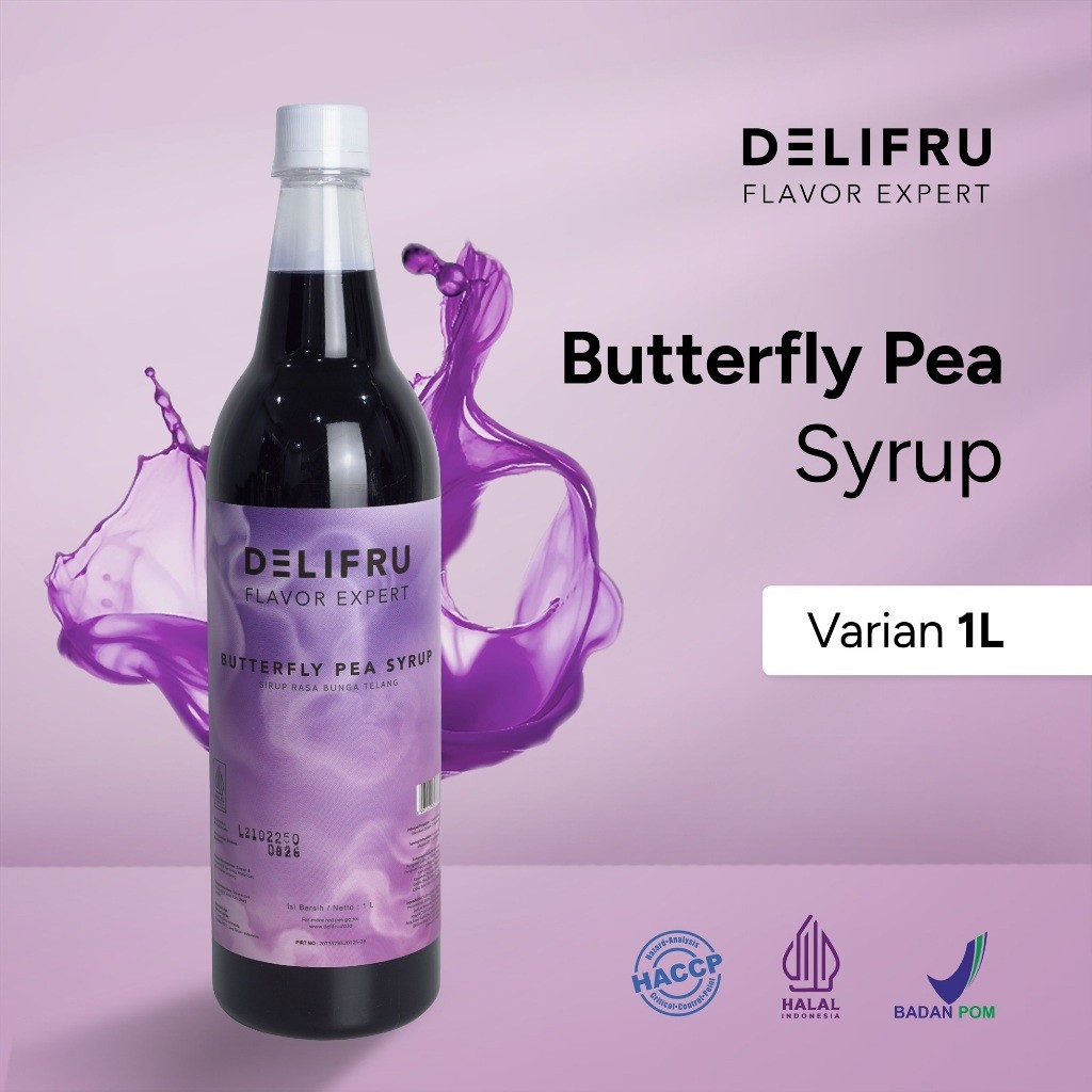 

Syrup Butterfly Pea Delifru 1 Liter - Sirup Bunga Telang Premium