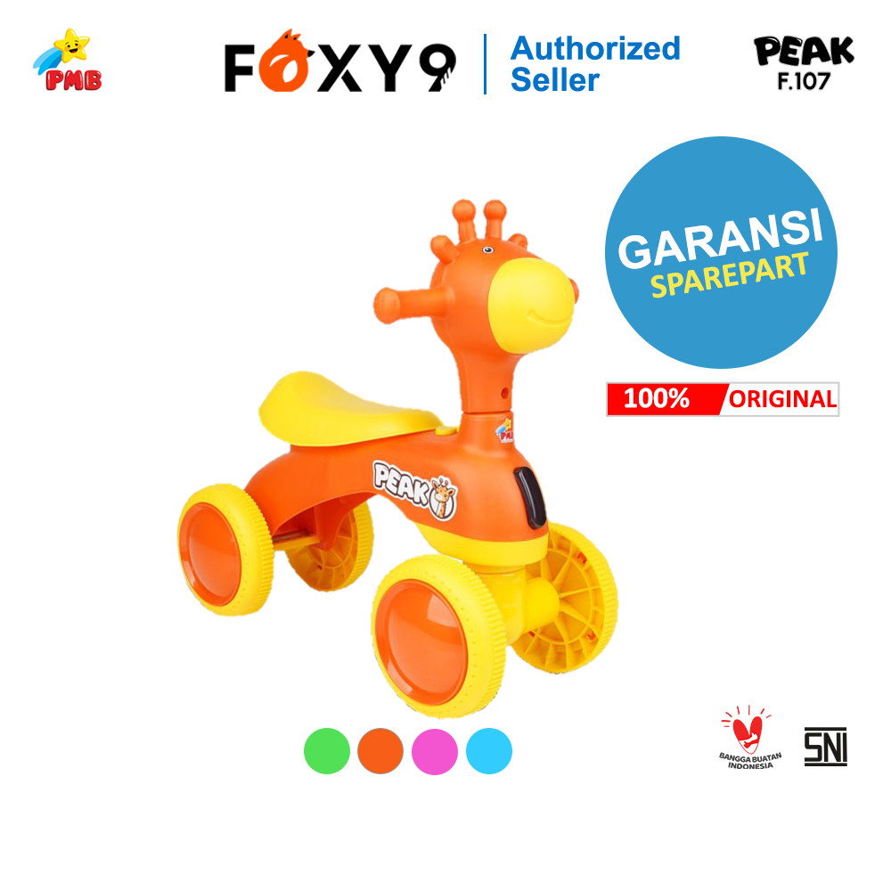 Balance Bike Sepeda Anak Roda Empat Mainan Anak Dorong Roda 4 PMB F107
