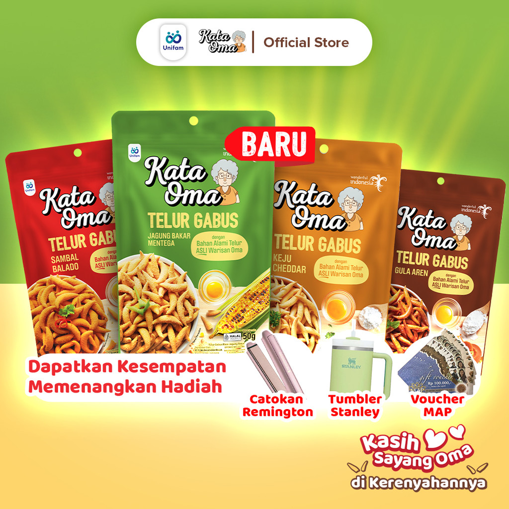 

[Exclusive Launching] Kata Oma Telur Gabus 50 Gr - Cemilan Telor Gabus