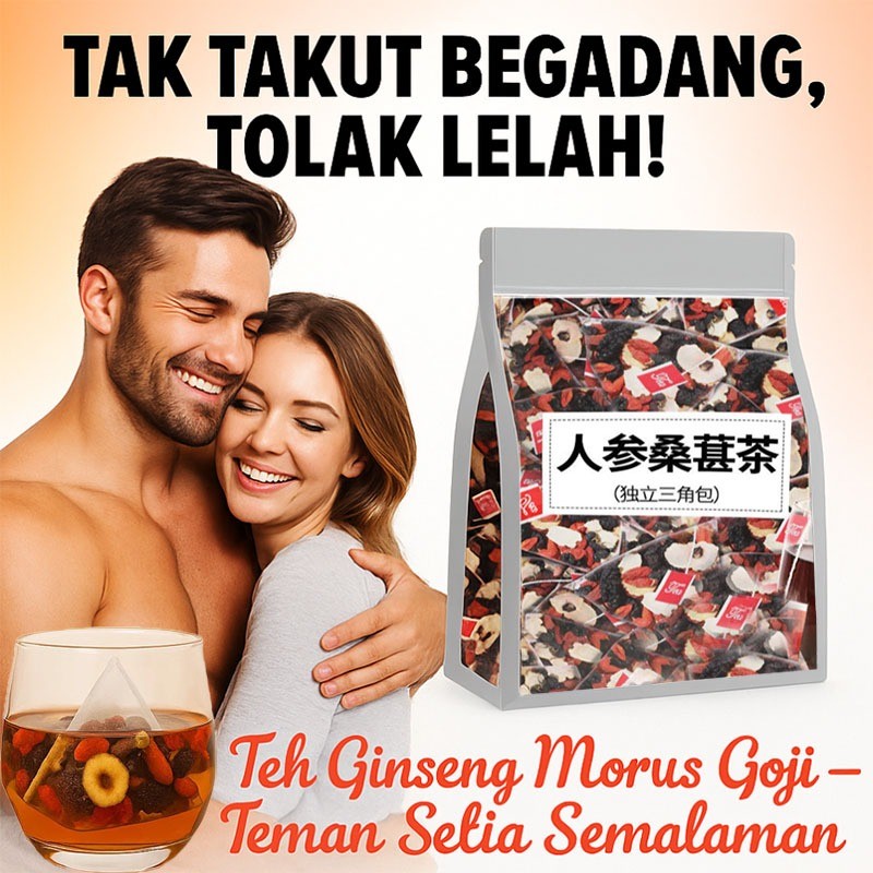 

TERLARIS COD⭐Beli 1 Gratis 2⭐Teh Herbal Ginseng, Goji Berry & Mulberry Organik – Anti Lelah & Boost Stamina, Minuman Kesehatan Premium