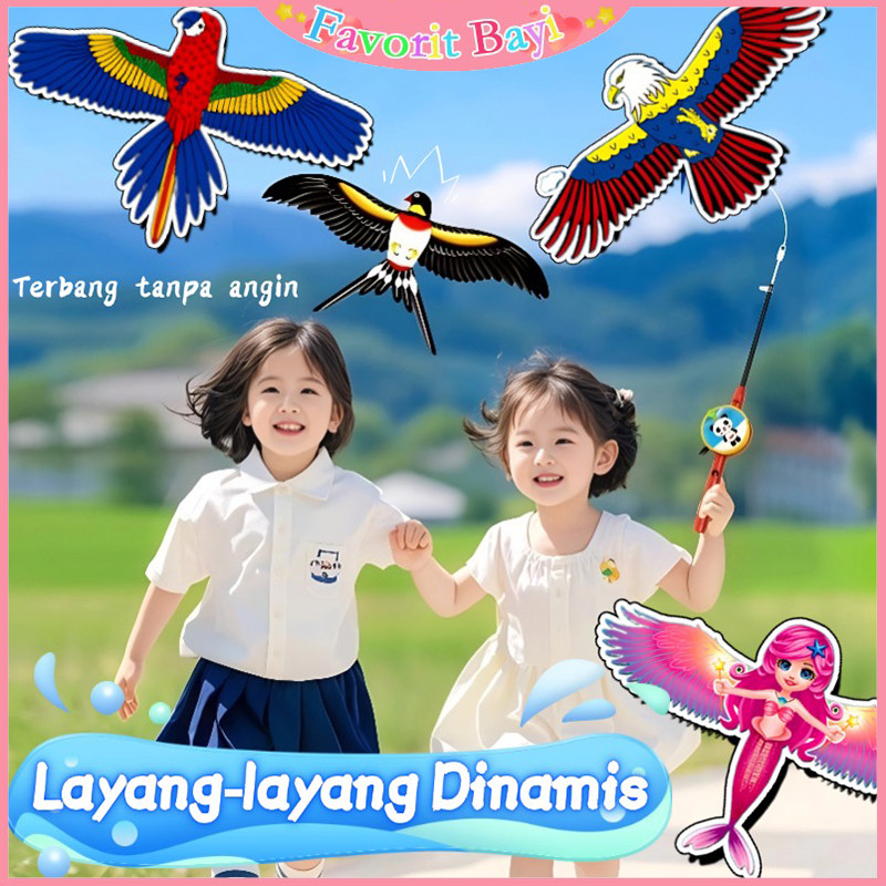 Layang-layang Berventilasi Kartu/layang-layang Anak/layang-layang Burung Beo Elang Layang-layang