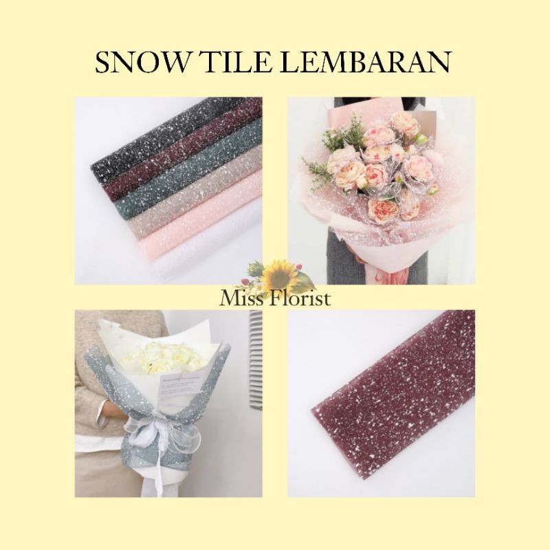 

PROMO![5 LEMBAR / 5PCS] 026.FLOWER WRAPPING SNOW TILE LEMBARAN KAIN TILE SALJU ECER PER LEMBAR PEMBUNGKUS BUKET BUNGAREADY