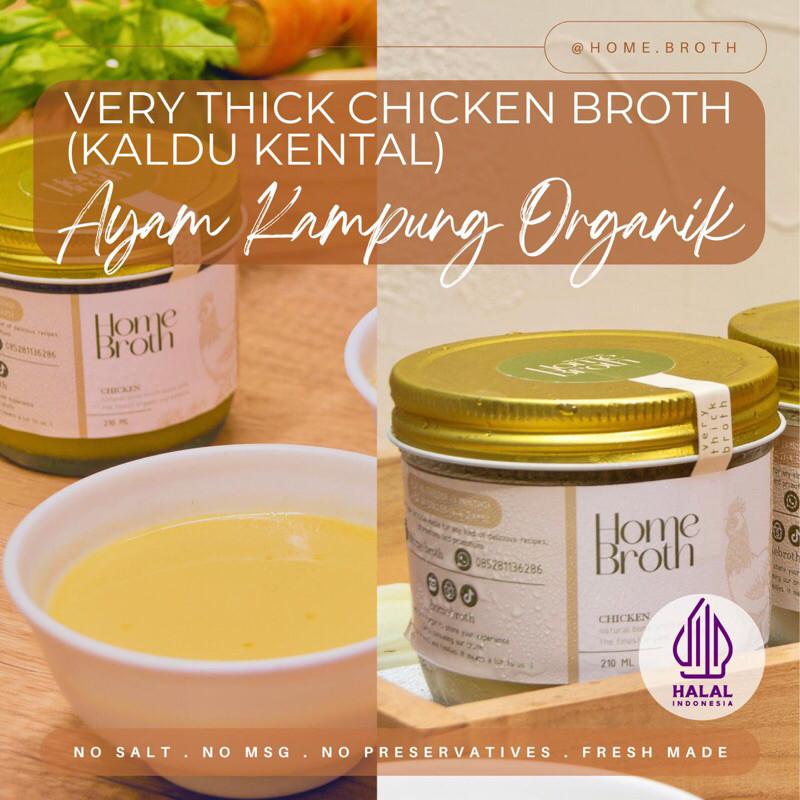 

(Very Thick) Homebroth Premium Organic Freerange Chicken Bone Broth / Kaldu Kental Ayam Kampung Organik