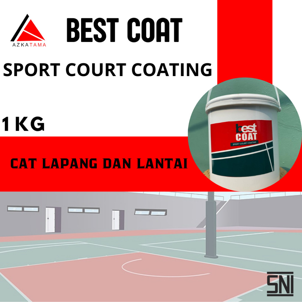 AZKATAMA PAINT BEST COAT Cat lantai cat lapangan outdoor indoor 1KG