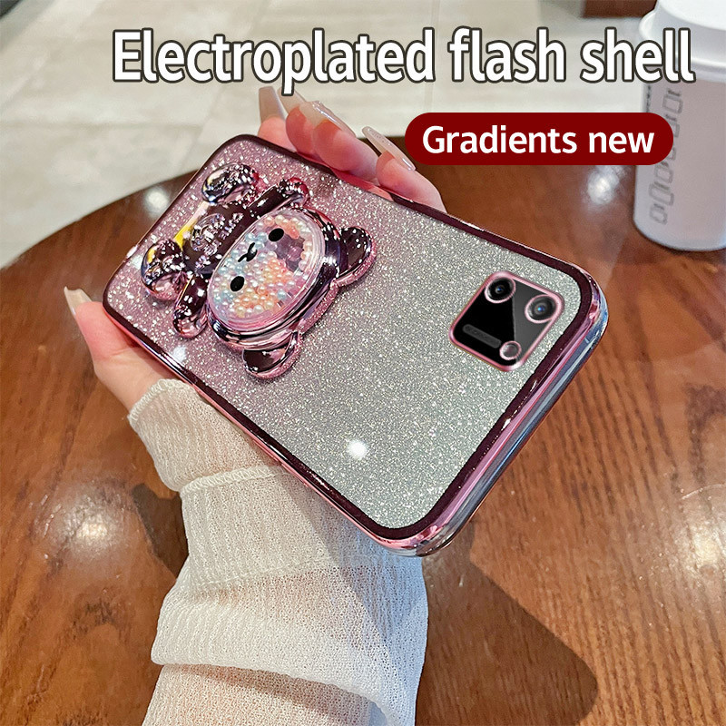 Soft Casing Realme C11 case Silikon Untuk Realme C11 2020 RMX2185 case berkilau Berlapis Kesing HP P