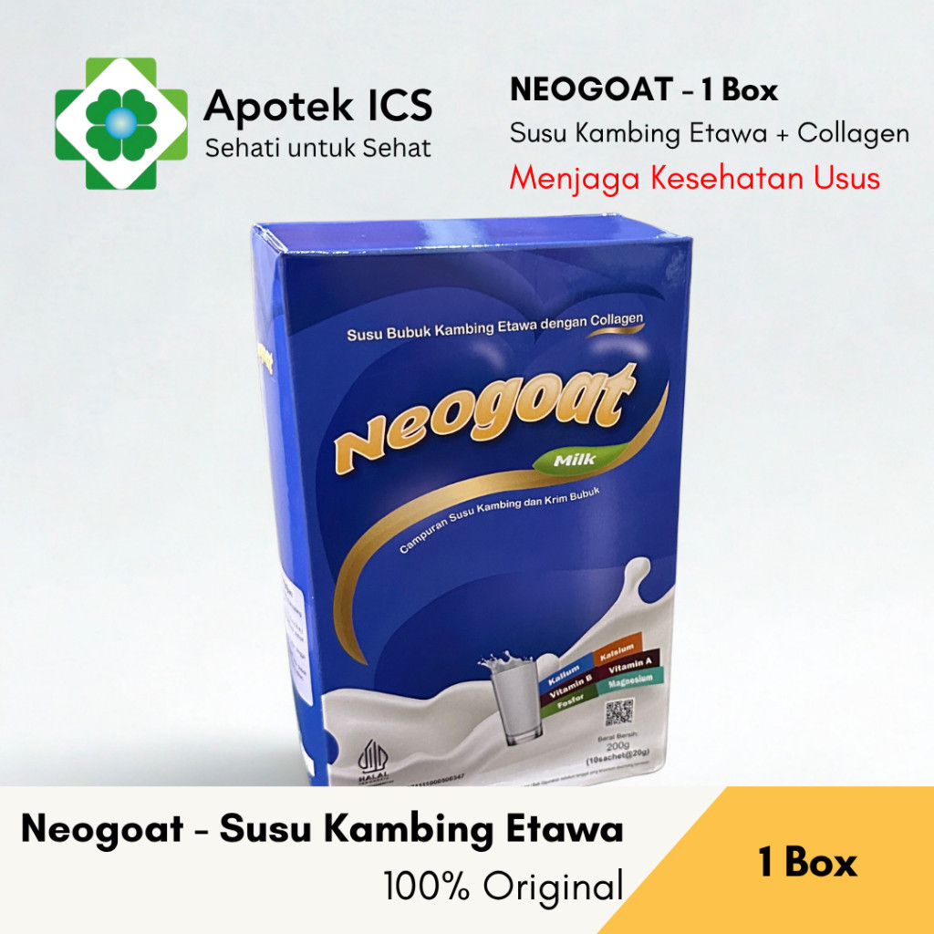 

[Harga Diskon Spesial] Neogoat Susu Kambing Etawa Collagen - 1 Box isi 10 Sachet - Daya Tahan dan Kesehatan Pencernaan