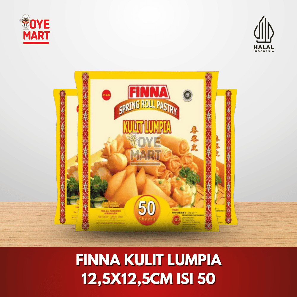 

FINNA KULIT LUMPIA UKURAN 12,5CM X 12,5CM ISI 50 LEMBAR FINA