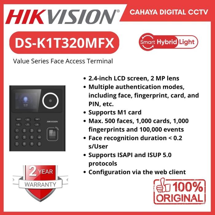 

DS-K1T320MFX Hikvision Fingerprint Access Control