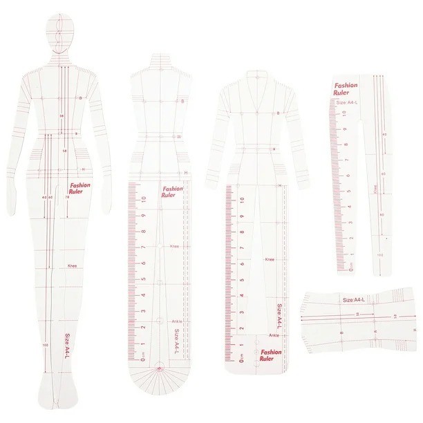 

Penggaris Fashion Figure / Fashion Sketch Ruler Untuk Desainer