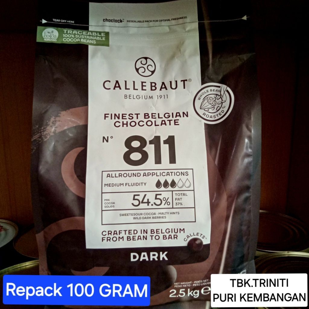 

Callebaut Dark 54 %/811 100Gram Coklat Coin Coverture