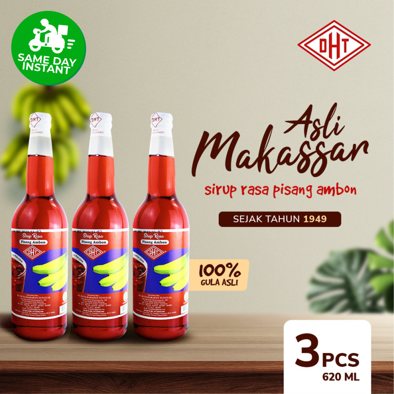 

[KHUSUS INSTANT SAMEDAY] DHT Special Bundle - Sirup DHT Rasa Pisang Ambon 620ml (3Pcs)