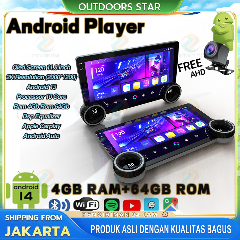 4G+64G IPS Screen Head Unit android 7/9/10/11.8 Inch Car Android 13 Navigasi Untuk TOYOTA Daihatsu M