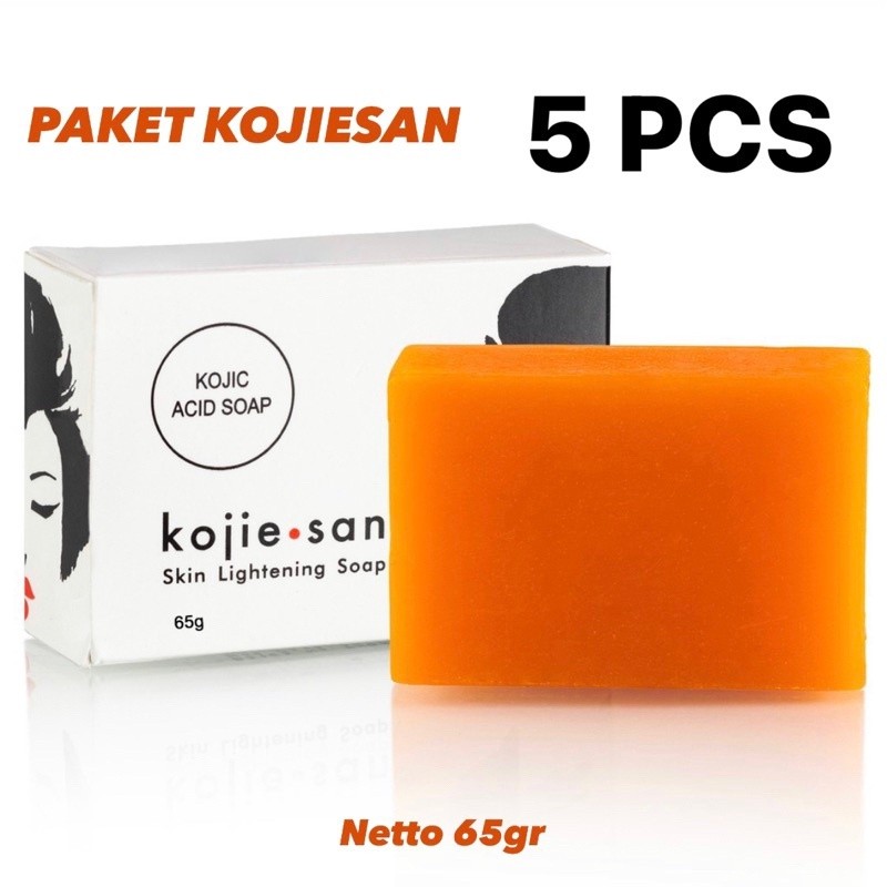 5 Pcs kojiesan whitening soap kojie san kojic acid memutihkan dan melembabkan kulit 65gr
