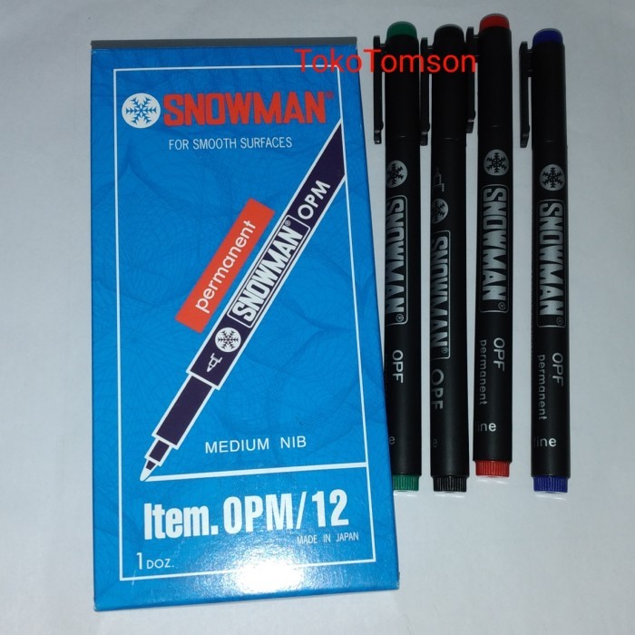 

[New Arrival] Spidol Snowman OPM / OPF Spidol Permanent - OPM Biru