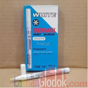 

[New Arrival] Paint Marker Permanent Fine Tip Snowman Putih FWP-12 12Pcs