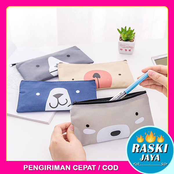 

Tempat Pensil Karakter Hewan Lucu / Kotak Pensil Kain Motif Animal Dompet Pouch Serbaguna / TS-90