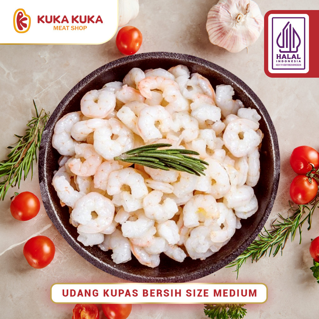 

Udang Kupas Bersih size Frozen Beku Premium - 500gram