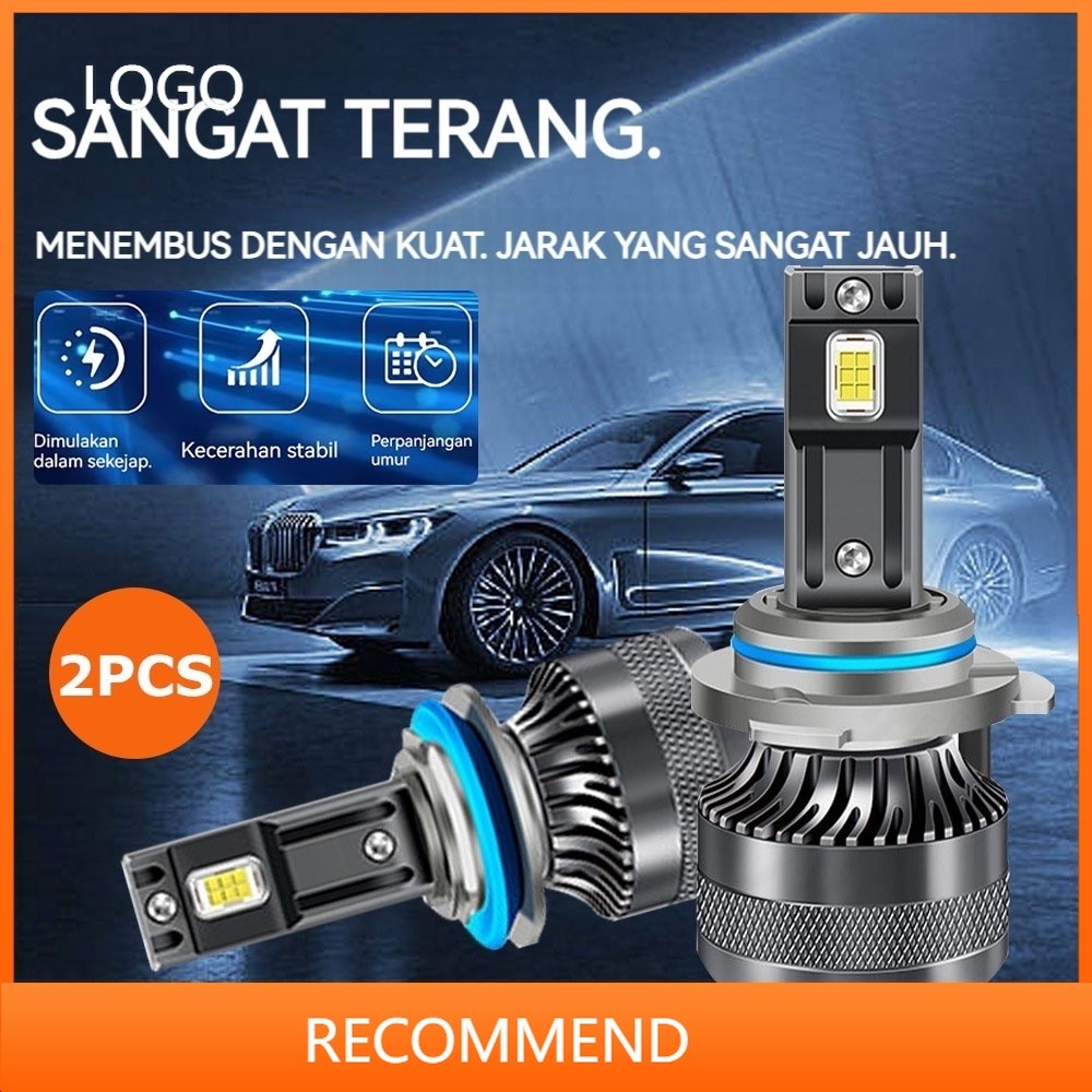 CASH ON DELIVERY 2pcs Lampu Utama Mobil LED Headlight SILVER H4 H8 H9 H11 30W LED auto headlight 9-3