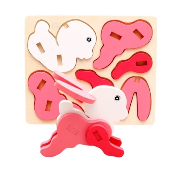Maianan Edukasi Anak DIY PUZZLE 3D ANIMAL ~ Puzzle Rakit Hewan  Best Product