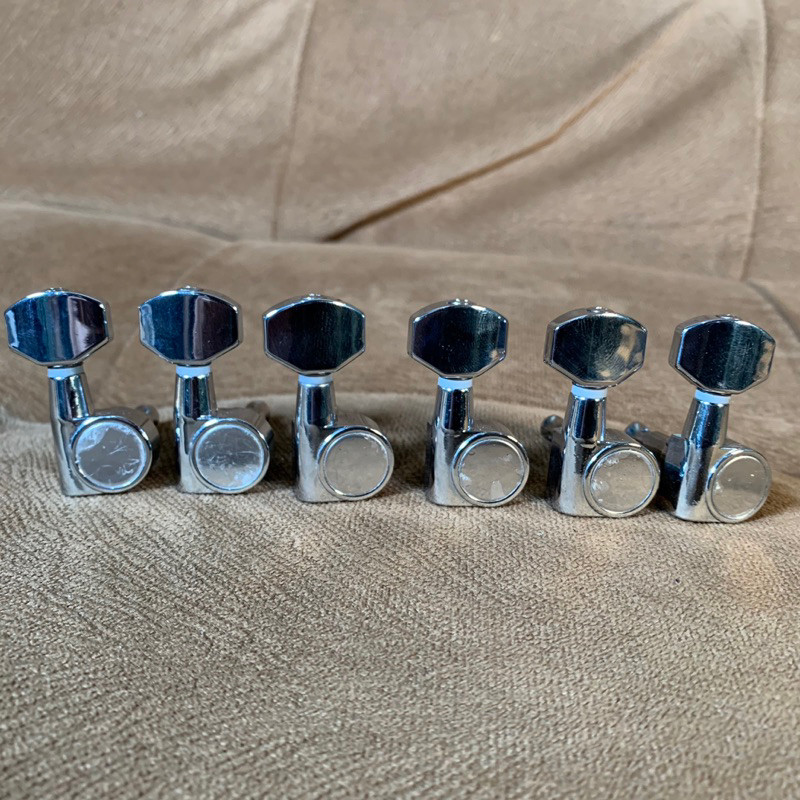 dryer gitar HC original ratio 18:1 kualitas gotoh tuning machine HC premium gitar 6 inline kanan ori