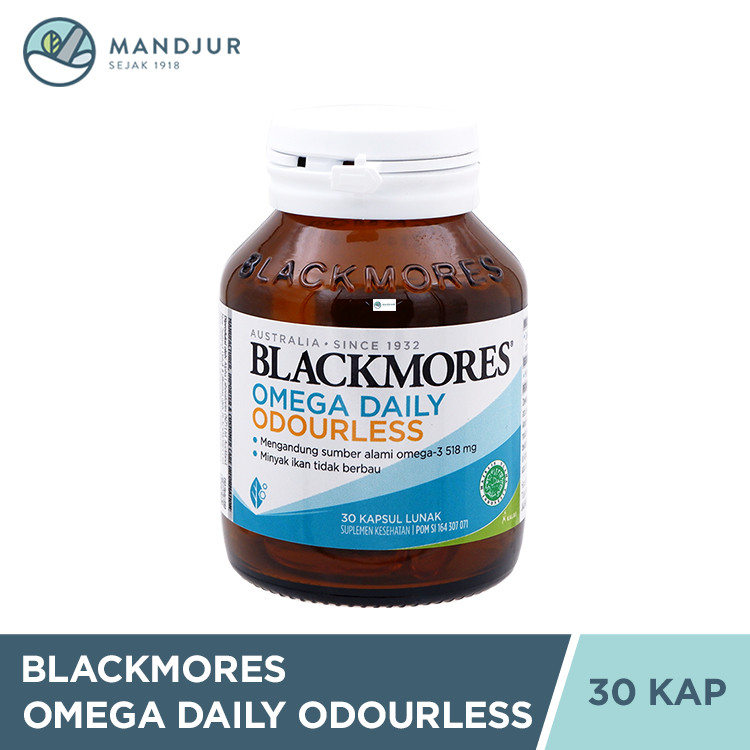 Blackmores Omega Daily Odourless 30 Kapsul Lunak - Sumber alami Omega 3