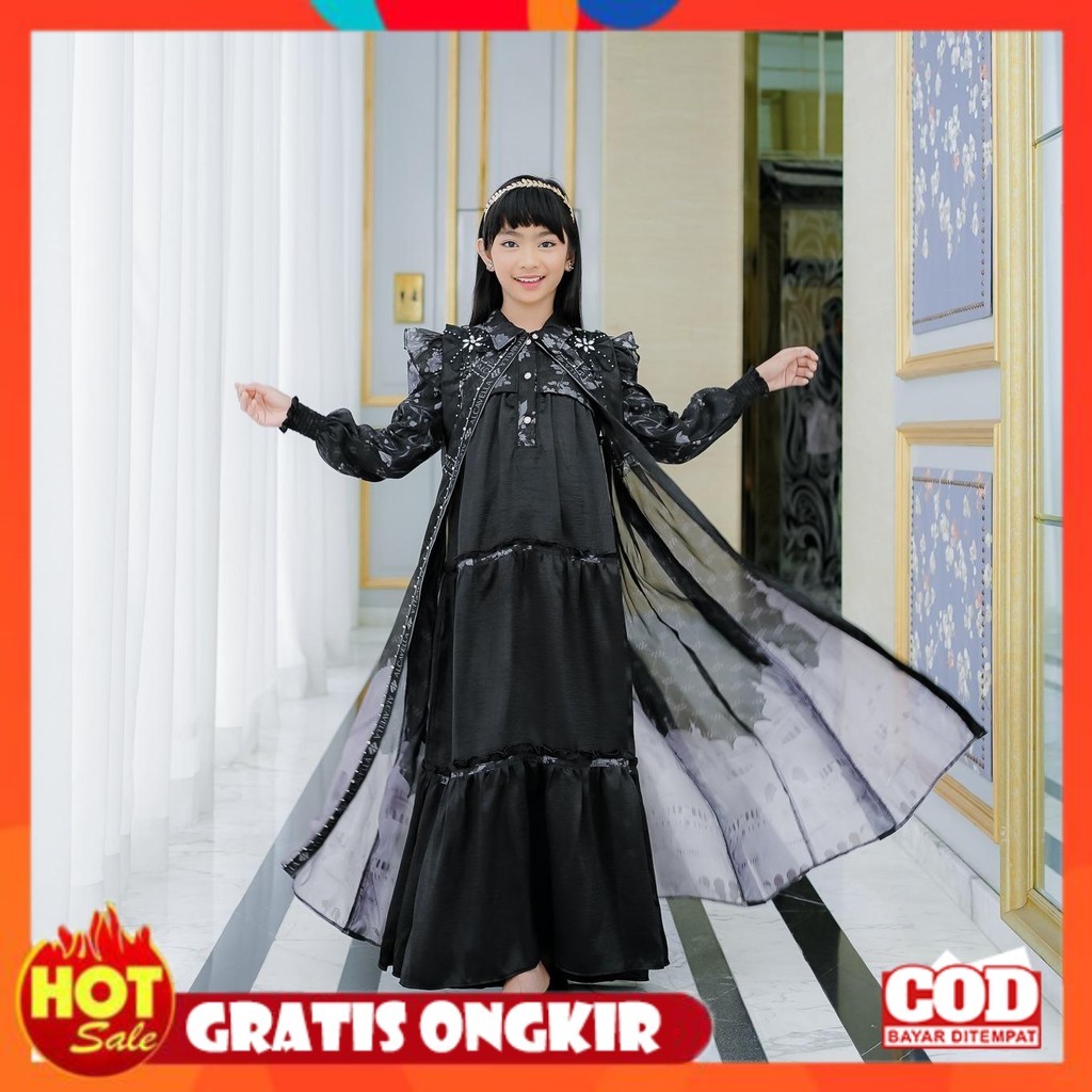 [PREMIUM ORIGINAL] Mahira Kids Dress Series - Alcavella | Baju Dress Gamis Anak Perempuan Muslim Pre