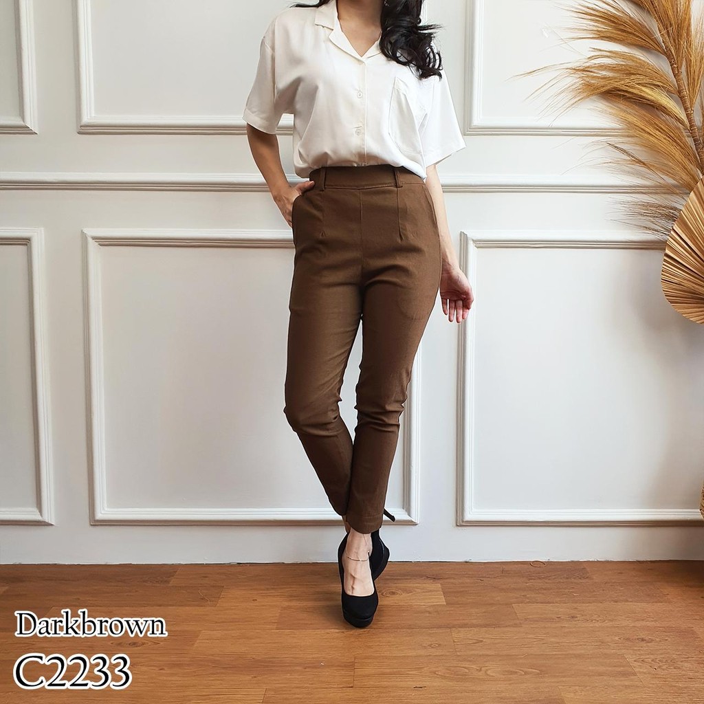 C2233 celana panjang skinny jeans  softjeans polos