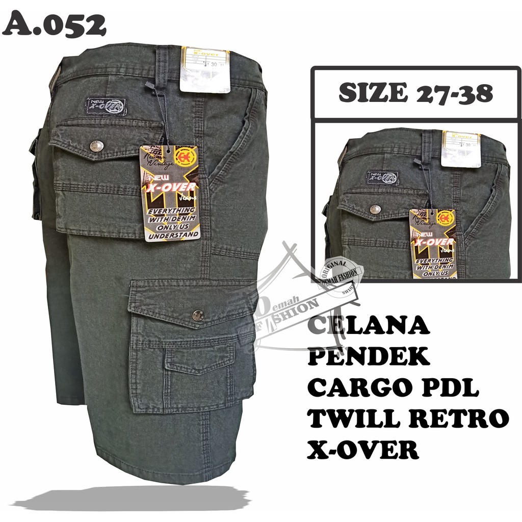 GT65R CELANA PENDEK PDL CARGO TWILL RETRO  X-OVER MURAH