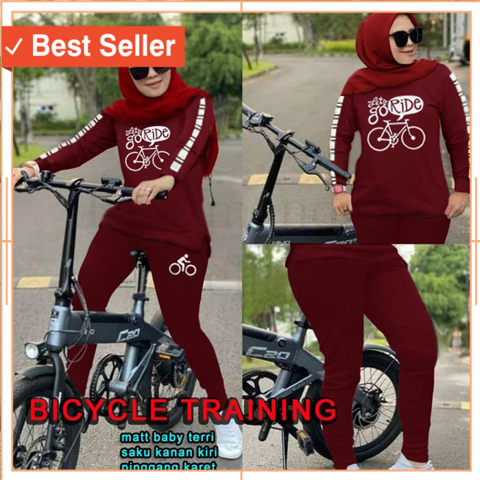 BAju Sport Kekinian Keren Unik Style Korea tebal awet /BICYCLE TRAINING SET Baju Setelan Olahraga Wa