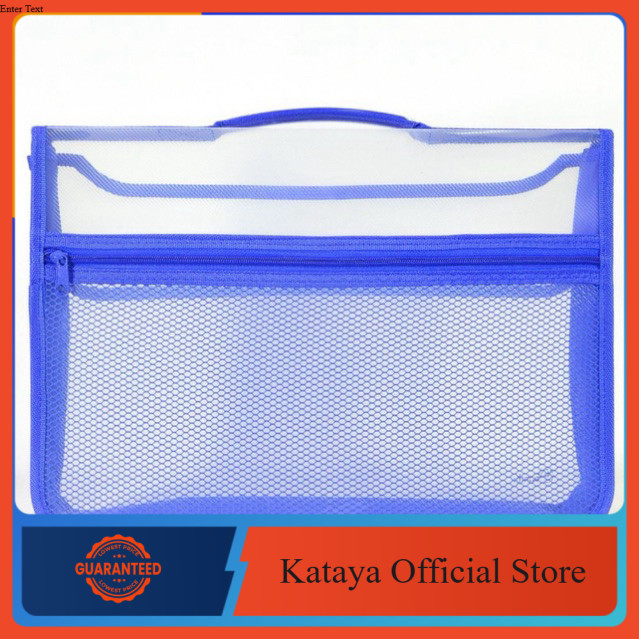 

Map Plastik Kancing 2 Jaring Folio / Zipper School Bag / Map Tenteng Sekolah