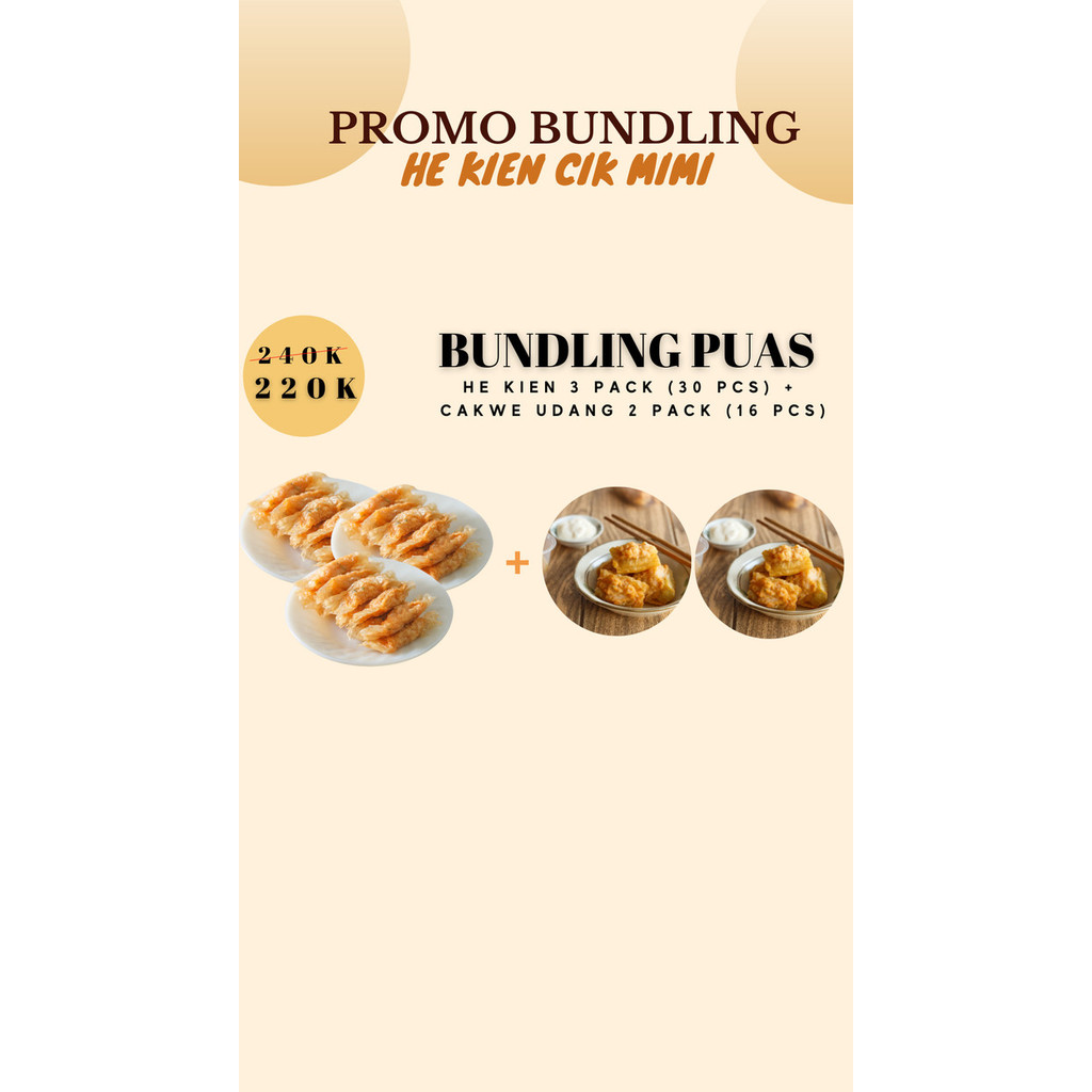 

PROMO Bundling He Kien + Cakwe Udang - Mentah
