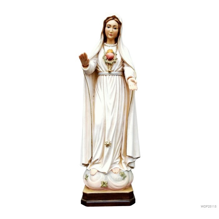 Patung Kayu Bunda Maria Fatima Italy Toko Katolik HAT