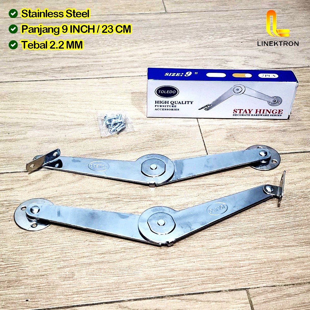 HAK ANGIN TOLEDO 9 INCH / ENGSEL SALON 9° / ENGSEL LIPAT 9 INCH TOLEDO