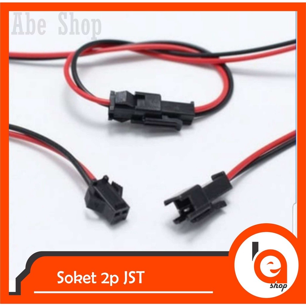 Soket  DC Connector SM 2 Pin Soket JST 2 Pin Sambungan Kabel 1 Set Abe