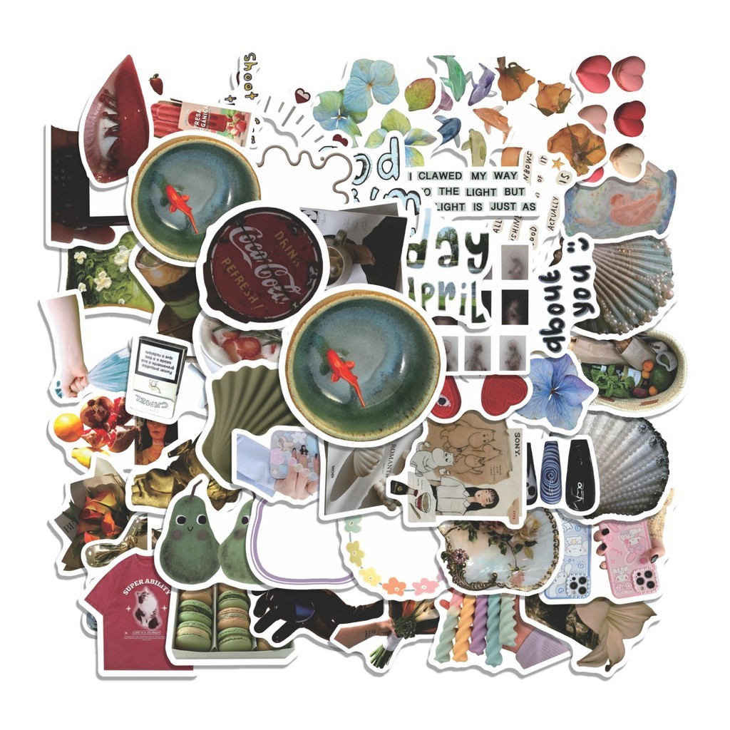 

COD 50 Pcs Stiker DreamyDecor Lucu Anti Air Untuk Dekorasi Notebook Sepeda Skateboard Handphone DIY