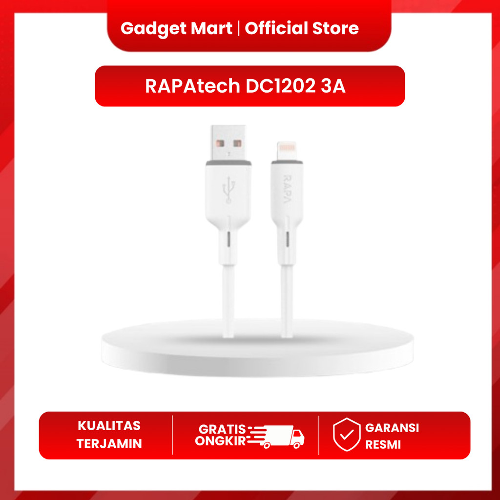 RAPAtech Line Flex USB to Lightning 3A Kabel Data Fast Charging DC1202
