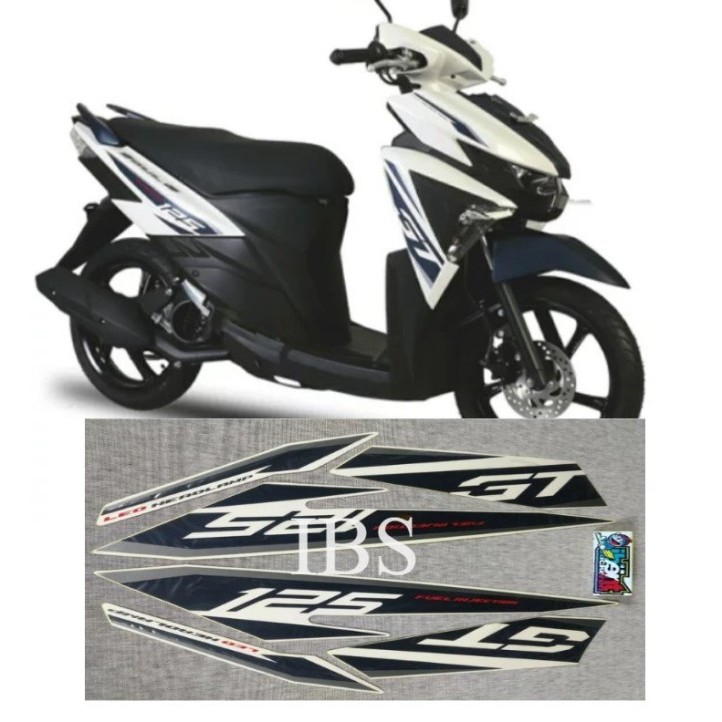 STRIPING MIO SOUL GT PUTIH 2016 STIKER ORI YAMAHA POLET