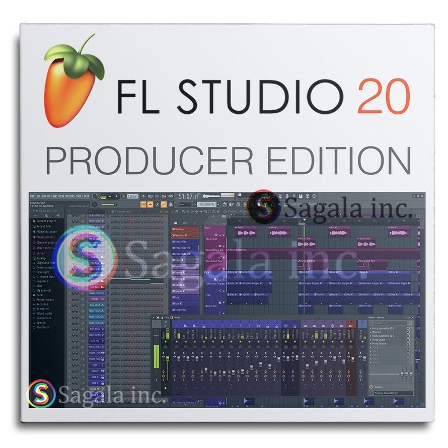 FL Studio 20 - Producer Edition - WIN MAC - DAW Mastering Mixing Recording Audio - Software