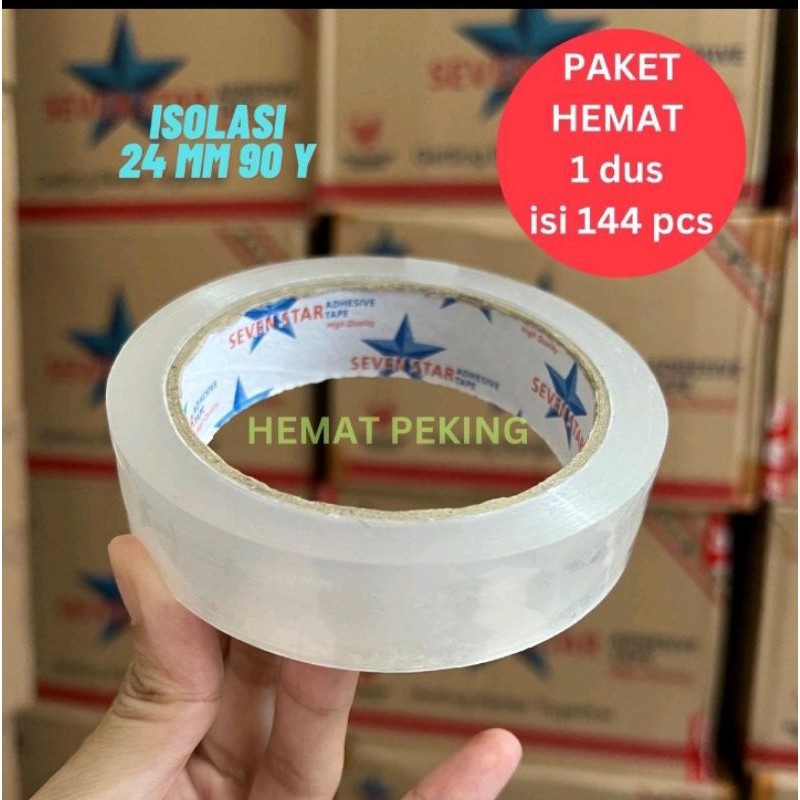 

Lakban Super Strong Fiber Tape Isolasi Bening 25M 10mm