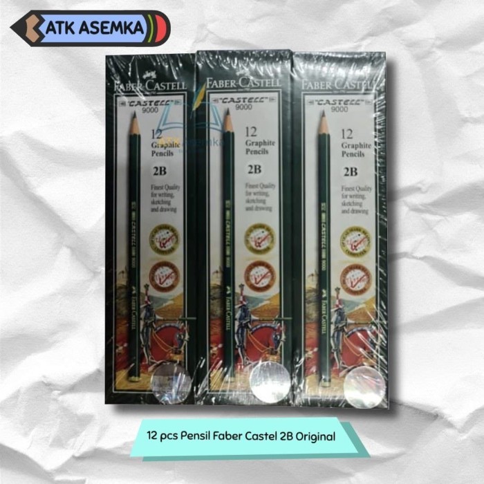 

TERBARU 12pcs Pensil Faber Castel 2B Original / Faber Catle