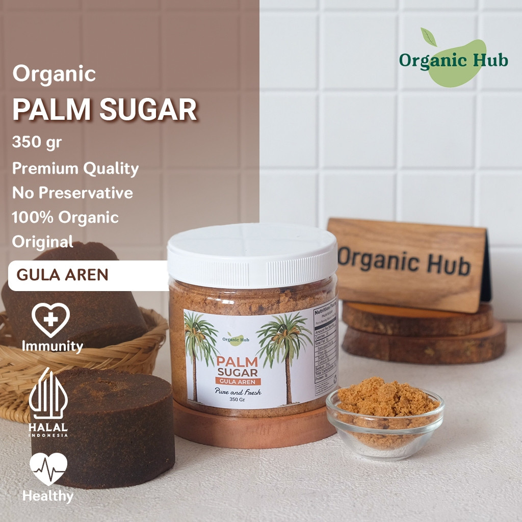 

Organic Hub Gula Aren Bubuk 100% Original Natural Premium Quality Palm Sugar Powder Organik 350 gr