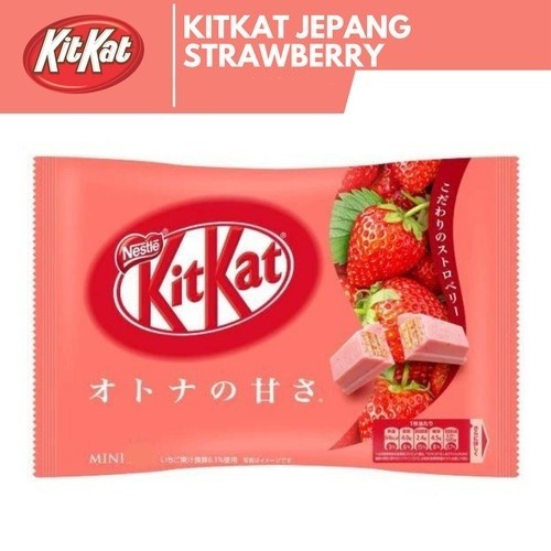

Coklat KITKAT Japan Strawberry Flavor isi 11pcs asal Jepang