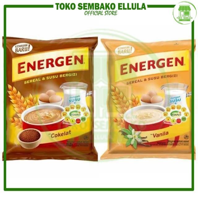 

Toko Sembako ELLULA - Energen Sereal rasa Cokelat / Vanilla 1 renceng isi 10pcs x 35gr [Renceng]