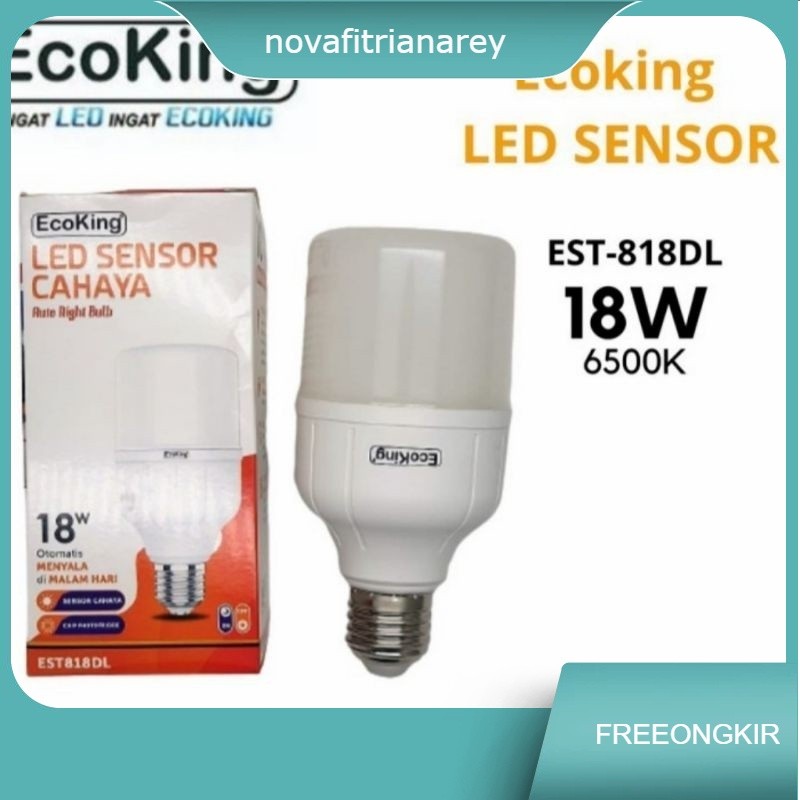 ECOKING 18w Lampu bohlam LED Sensor Cahaya 18watt ESS-818DL automatic