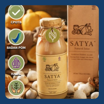 

SATYA Jus Bawang Putih Tunggal Jahe Merah Lemon Madu Hutan Cuka Apel BAHAN ALAMI dengan BPOM