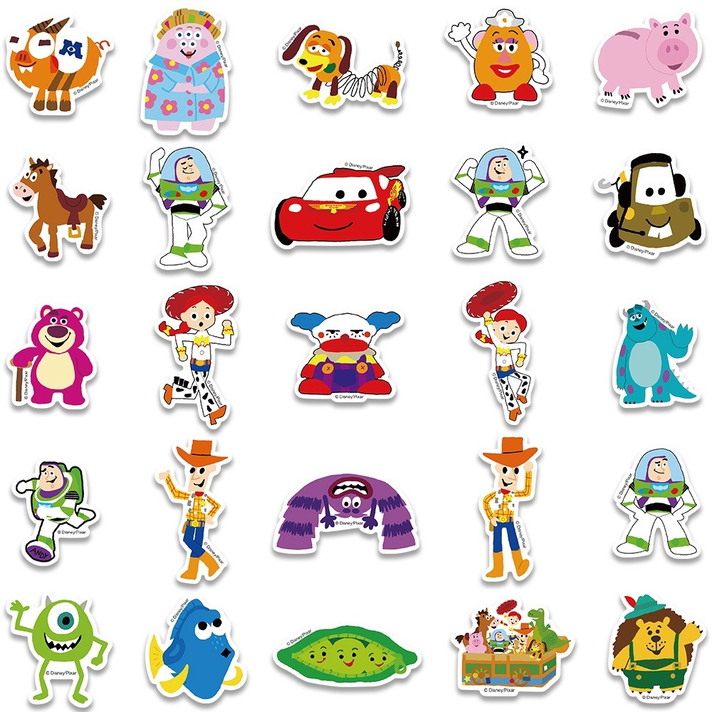 

Stiker Lucu Disney Pixar Stiker Pack Monsters, Inc./Toy Story Stiker Kartun Decal Vinyl Stiker Anti Air- Sticker Aesthetic Buku Journal Koper Stiker Casing HP Stiker Laptop Helm Motor